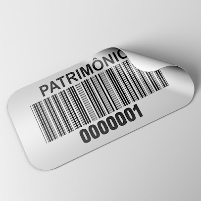 Miniatura Etiqueta de Patrimônio em Alumínio