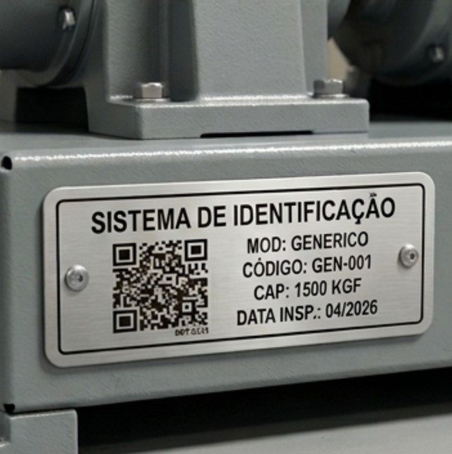 Etiqueta de PAtrimonio em Inox
